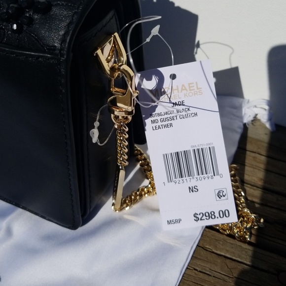 Michael Michael Kors Jade MD Gusset Clutch - Picture 7 of 8